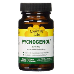 Country Life Pycnogenol 100mg Antioxidant Vegan Capsules, Pack of 30's
