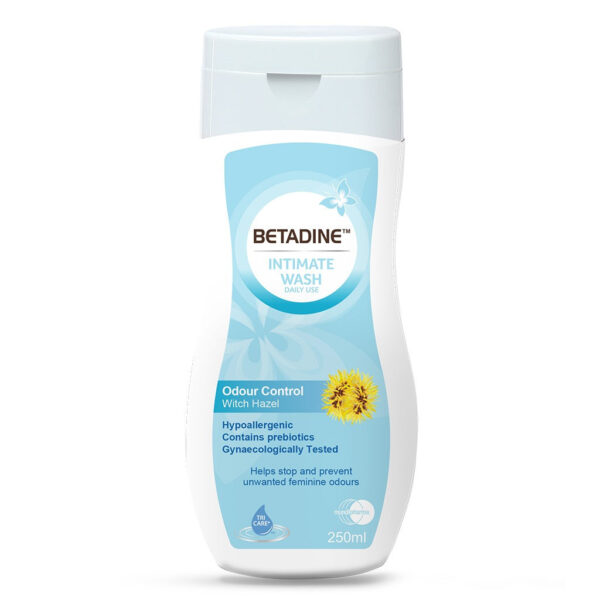 Betadine Daily Use Feminine Intimate Wash, Odour Control Witch Hazel 250ml