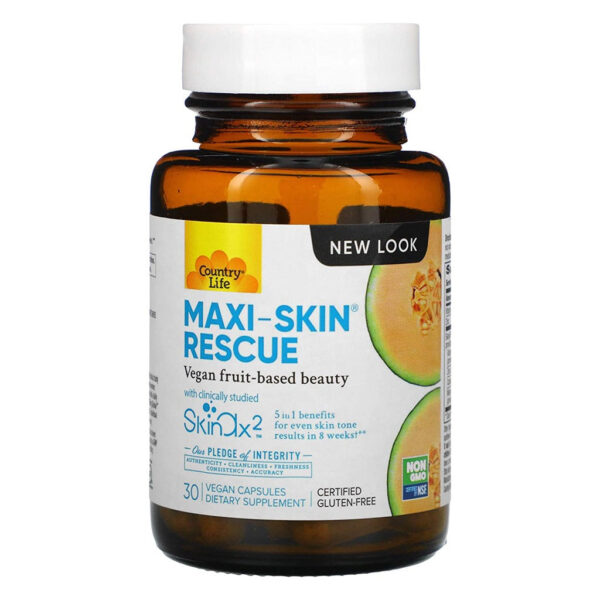 Country Life Maxi-Skin? Rescue Antioxidant Vegicapsules For Spots & Imperfections, Pack of 30's