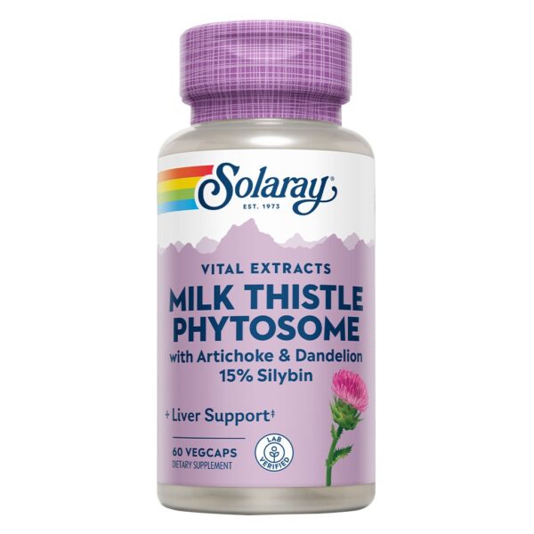 Solaray Milk Thistle Phytosome With Artichoke & Dandelion VegCapsules For Liver Support 60?s