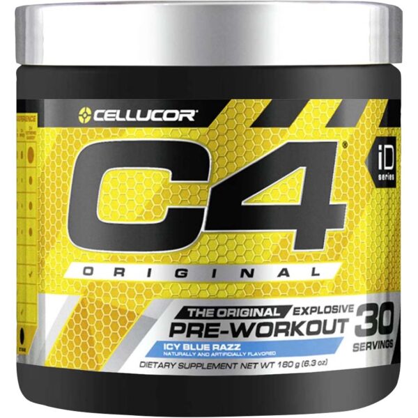 Cellucor C4 Original, Icy Blue Raz, 30, 150mg of Caffeine, 1g Arginine AKG