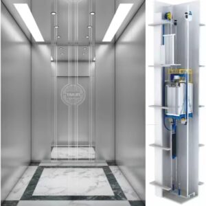 4 Floors 4 Stops 630kg Stainless Steel 8 Passenger Elevator Lift System