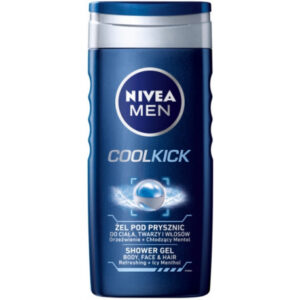 NIVEA Men Cool Kick Shower Gel for body, face and hair, 250 ml