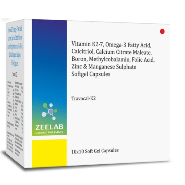 ZEELAB TRAVOCAL-K2 SOFTGEL CAPSULE (10 CAPSULES)