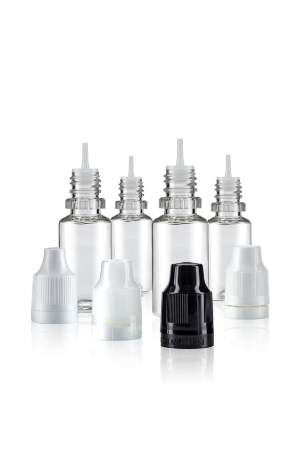 10ml Dropper Bottles PET Plastic with Childproof Caps