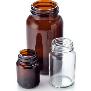 15ml-500ml Glass Powder Jars