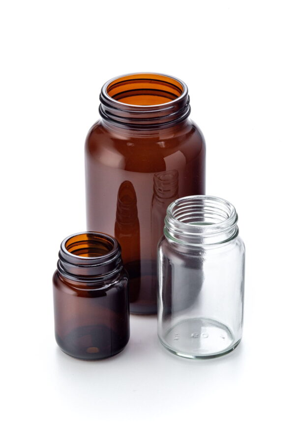 15ml-500ml Glass Powder Jars