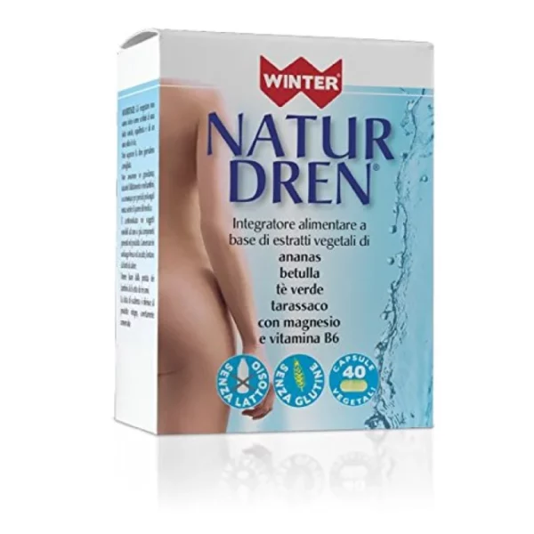 Winter Natur Dren Food Supplement Gluten Free 40 Vegetable Capsules