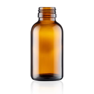 100ml Amber Glass Boston Round Bottle