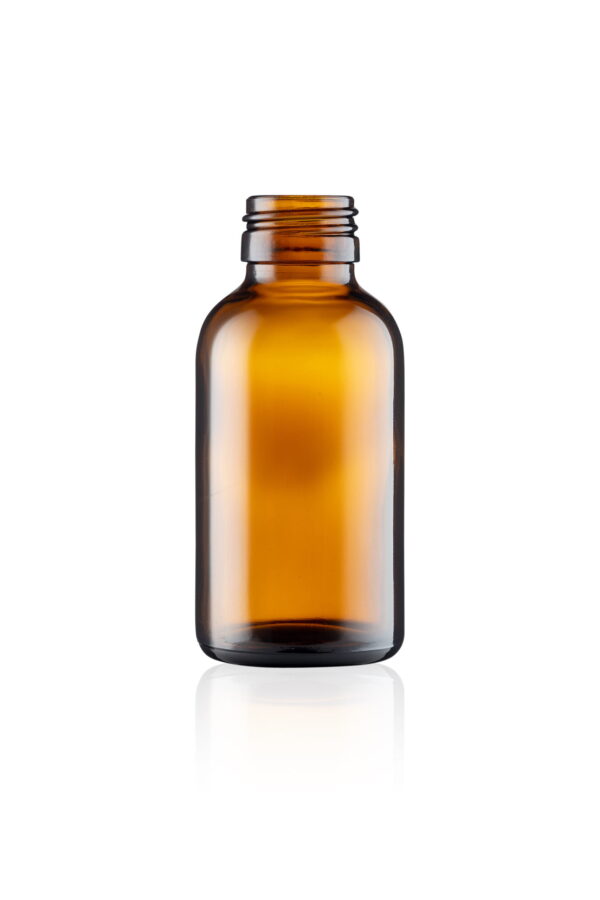 100ml Amber Glass Boston Round Bottle