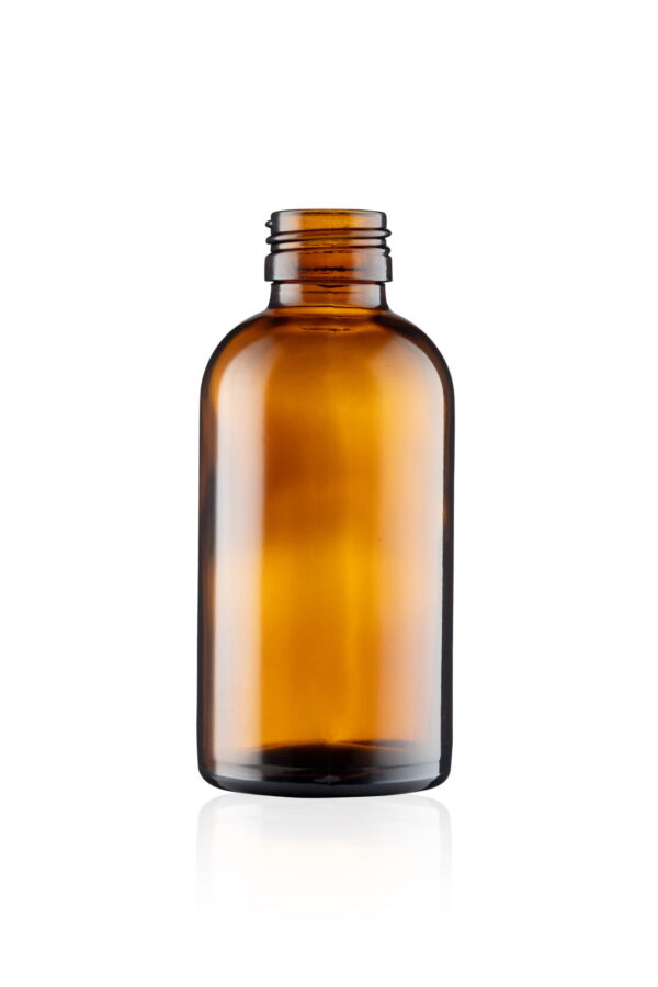 150ml Amber Glass Boston Round