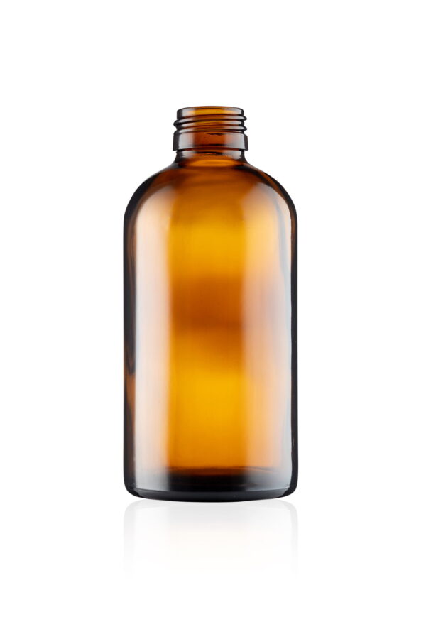 250ml Amber Glass Boston Round Bottle
