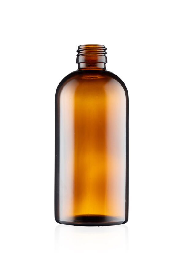 300ml Amber Glass Boston Round Bottle