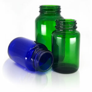 150ml-500ml Blue and Green Pharma Jars