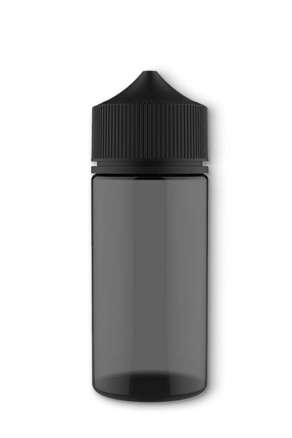 10ml-120ml Unicorn PET Vape Black Bottles with Black CRC & Tamper Evident Cap