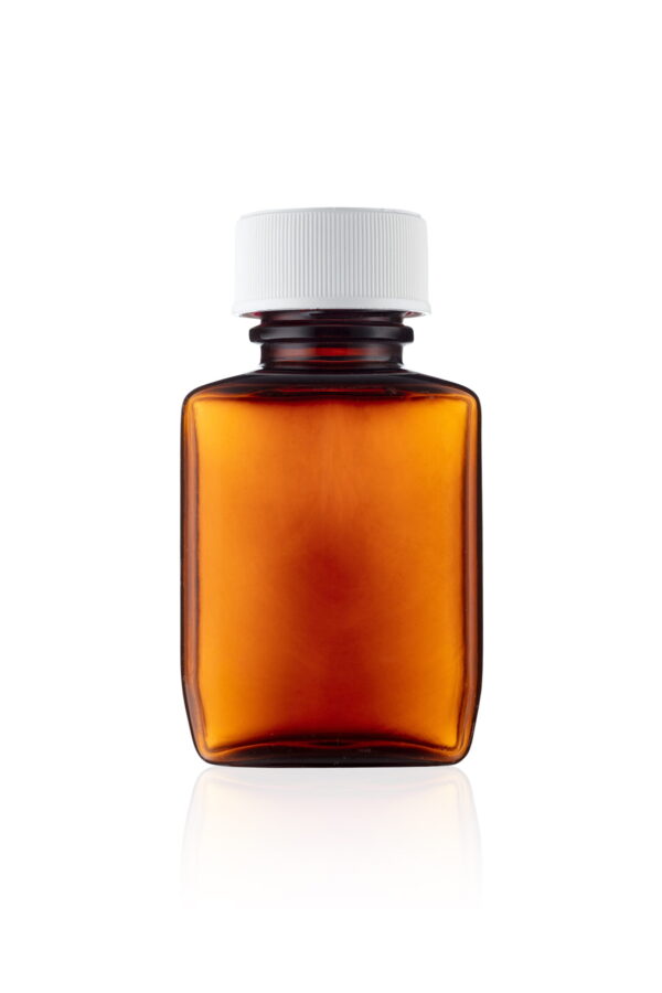 112ml CuboPac? Amber Rectangular Tablet Bottle