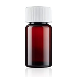 25ml UnoPac? Amber Round PET Tablet Bottle