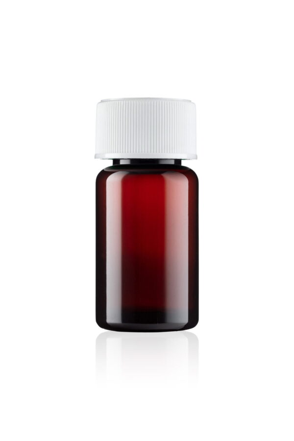 25ml UnoPac? Amber Round PET Tablet Bottle