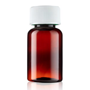 35ml UnoPac? Amber Round PET Tablet Bottle