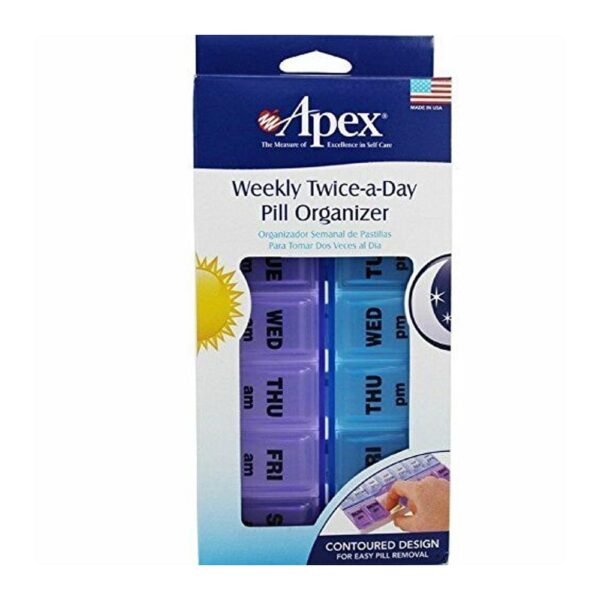 Apex Weekly Twice-a-Day Pill Organiser
