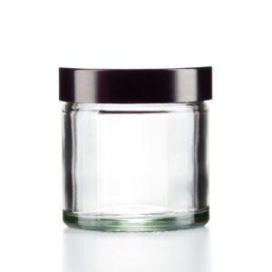 15ml-250ml Clear Glass Ointment Jars Pre-capped with Black Urea Lids