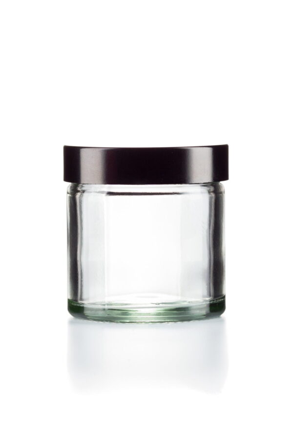 15ml-250ml Clear Glass Ointment Jars Pre-capped with Black Urea Lids