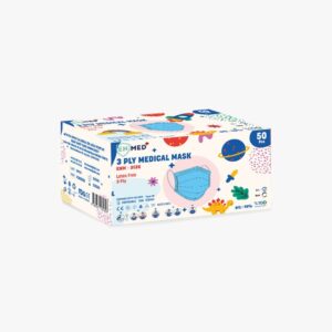 EN Med Kids Face Masks Disposable Blue 50 Pack