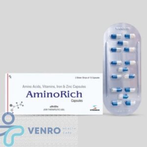 Amino Acids, vitamins, Iron and Zinc capsules AMINORICH capsules 10's