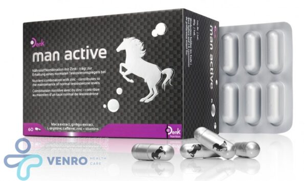 MAN ACTIVE DENK Ginko biloba, maca,zinc, vitamins,caffeine 10's