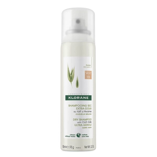 Klorane Oat Milk Tinted Dry Shampoo Spray for Dark Hair 150ml