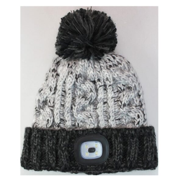 Men's Chunky Knit LED Torch Hat