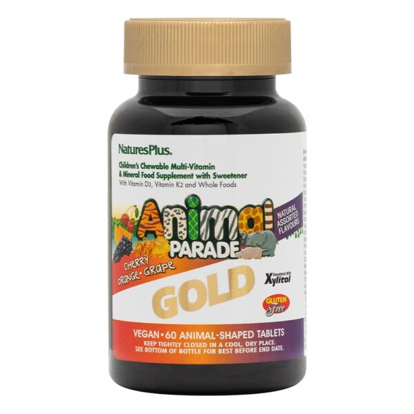 Natures Plus Animal Parade GOLD Children's Chewable Multivitamin 60 Tablets