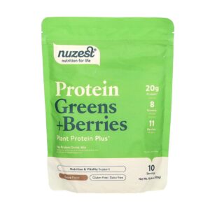 Nuzest Protein Greens + Berries Cocoa Flavour 300g