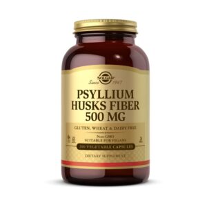 Solgar Psyllium Husks Fibre 500 MG - 200 Vegetable Capsules