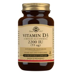 Solgar Vitamin D3 (Cholecalciferol) 2200 IU (55 ?g) 50 Vegetable Capsules