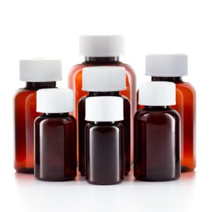 UnoPac? Amber Round PET Tablet Bottle