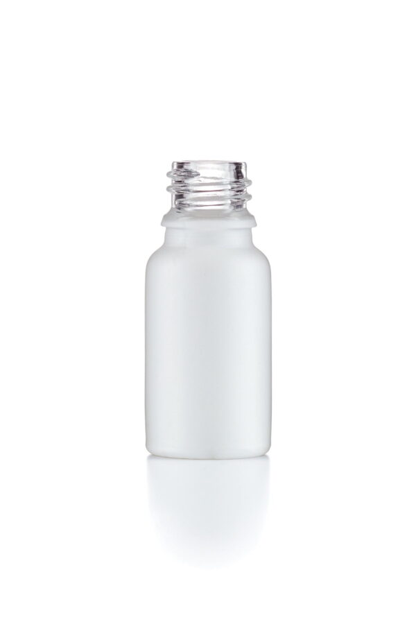 15ml White Marlow Glass Bottle