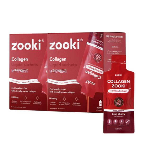 Zooki Collagen Super Strength Sour Cherry Duo Bundle 60 Sachets