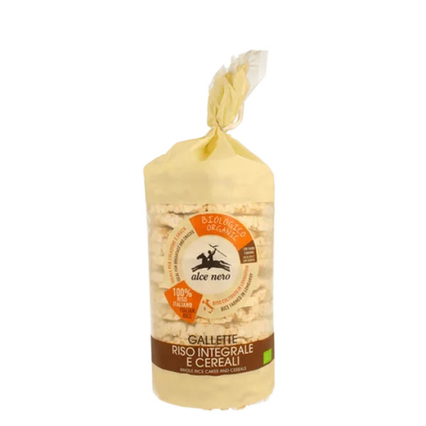 Whole grain rice cakes and organic cereals Alce Nero 100g
