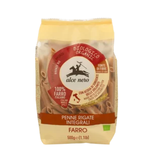 Whole Wheat Spelled Penne Rigate Organic Alce Nero 500g