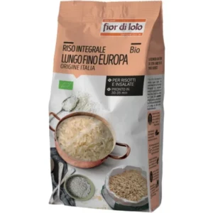 Whole Wheat Rice Long Fino Europa Bio Fior Di Loto 1Kg