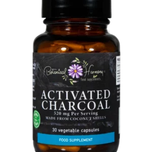 Botanical Harmony Activated Charcoal 520mg x 30 Capsules - A Natural Approach For Healthy Digestion