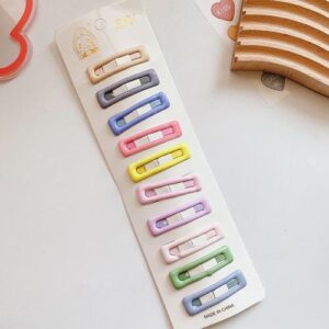 Korean Cream Color Cute BB Hair Clip - 2-Square