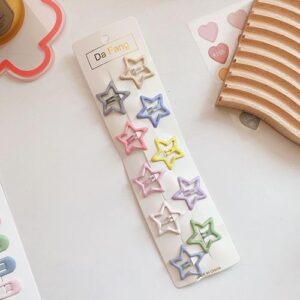 Korean Cream Color Cute BB Hair Clip - 5-Five-pointed star