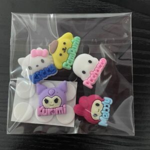 Cute Cartoon Cream Resin DIY Hair Clip Accessories - Flexible glue 5 pieces fixed Style B