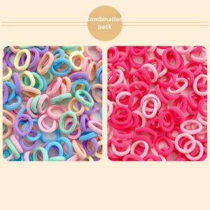 Kids Gentle Hair Ties Soft Elastic Bands - 6  100 Girls +100 cream