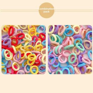 Kids Gentle Hair Ties Soft Elastic Bands - 18  100 cream +100 sunshine candy