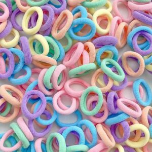 Kids Gentle Hair Ties Soft Elastic Bands - 3  600 pieces of cream (special offer))