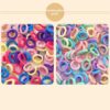 Kids Gentle Hair Ties Soft Elastic Bands - 9  100 mixed colors +100 cream