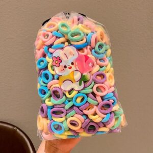 Kids Soft Hair Ties Elastic Towel Bands - 11  cream 100 root (opp bag))